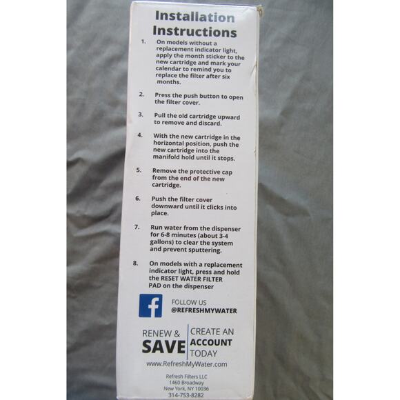 Refresh R-9690 Replacement Water Filter For LG & Kenmore Refrigerators (4 Pack) - Picture 5 of 11